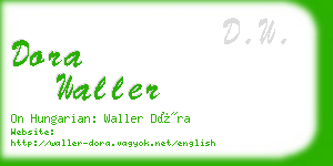 dora waller business card